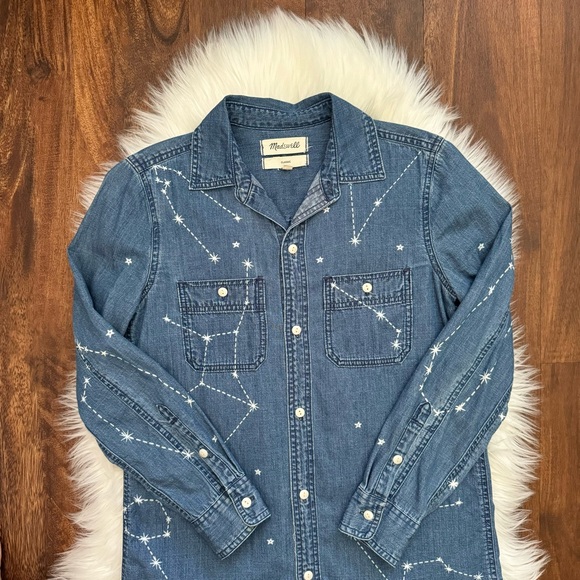 Madewell Denim Classic Ex-Boyfriend Shirt: Comet Edition XXS - Picture 6 of 8